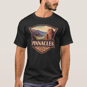 Pinnacles National Park Illustratie Reiskunst T-shirt