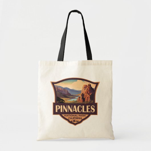 Pinnacles National Park Illustratie Reiskunst Tote Bag (Voorkant)