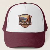 Pinnacles National Park Illustratie Reiskunst Trucker Pet (Voorkant)