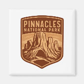 Pinnacles National Park Reizen Embleem Magneet (Voorkant)