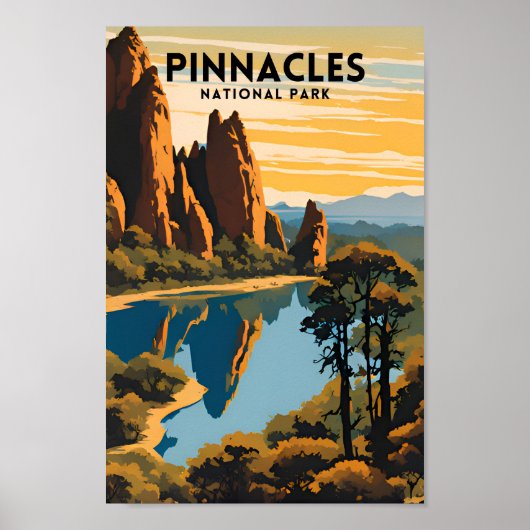 Pinnacles National Park Reizen Poster (Voorkant)