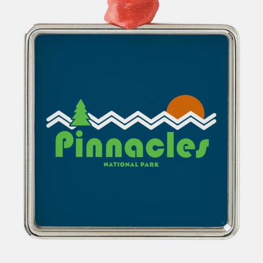 Pinnacles National Park Retro Metalen Ornament (Voorkant)