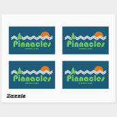 Pinnacles National Park Retro Rechthoekige Sticker (Vel)