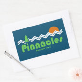 Pinnacles National Park Retro Rechthoekige Sticker (Envelop)