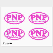 Pinnacles National Park roze ovale sticker (Vel)