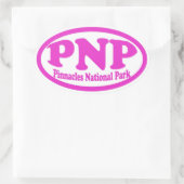 Pinnacles National Park roze ovale sticker (Tas)