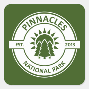 Pinnacles National Park Sun Trees Vierkante Sticker