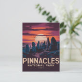 Pinnacles National Park Sunset Feestdagenkaart (Staand voorkant)