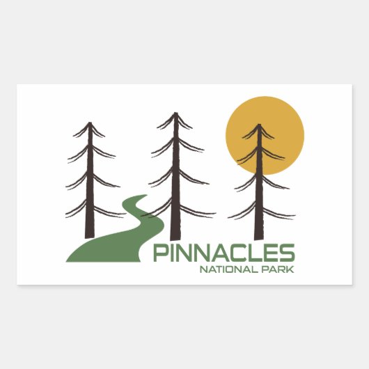 Pinnacles National Park Trail Rechthoekige Sticker (Voorkant)