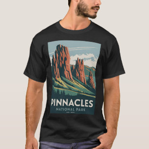 Pinnacles National Park Vintage Kamperen Wandelen  T-shirt