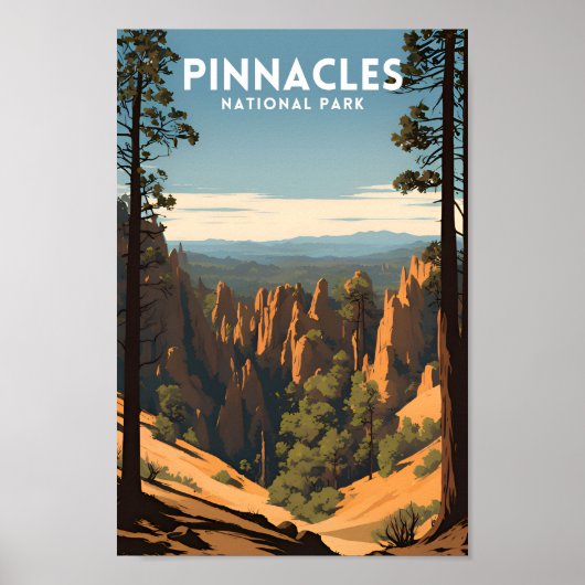 Pinnacles National Park Vintage Poster (Voorkant)