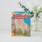 Pinnacles National Park vintage Travel Poster. Briefkaart (Staand voorkant)
