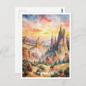 Pinnacles National Park Watercolor Painting Briefkaart (Voorkant / Achterkant)
