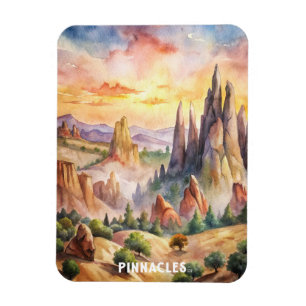 Pinnacles National Park Watercolor Painting Magneet