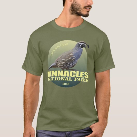 Pinnacles NP (California Quail) WT T-shirt (Voorkant)