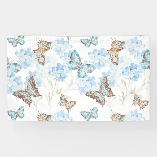 Pinned Butterfly Art Spandoek (Horizontaal)
