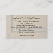 Pinned mortise en tenon joint visitekaartje (Achterkant)