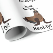 Pinnipeds Seal Funny Cadeaupapier (Rol Hoek)