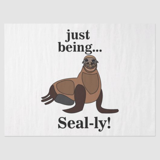 Pinnipeds Seal Funny Tissuepapier (Voorkant)