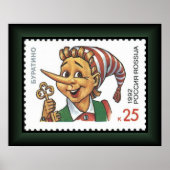 Pinocchio~Buratino~Aleksey Nikolayevich Tolstoy ~ Poster (Voorkant)