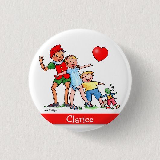 Pinocchio en Friends - Button (Voorkant)