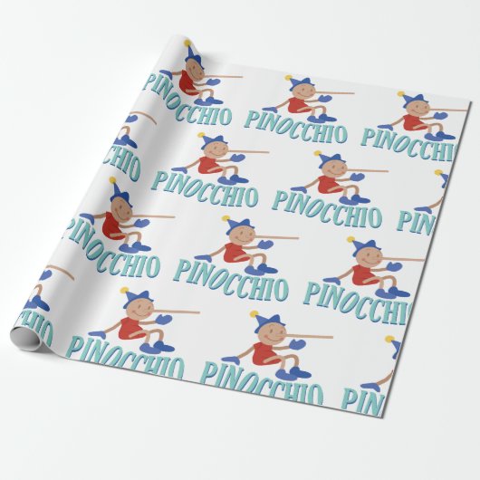 Pinocchio-Kind Cadeaupapier (Uitgerold)