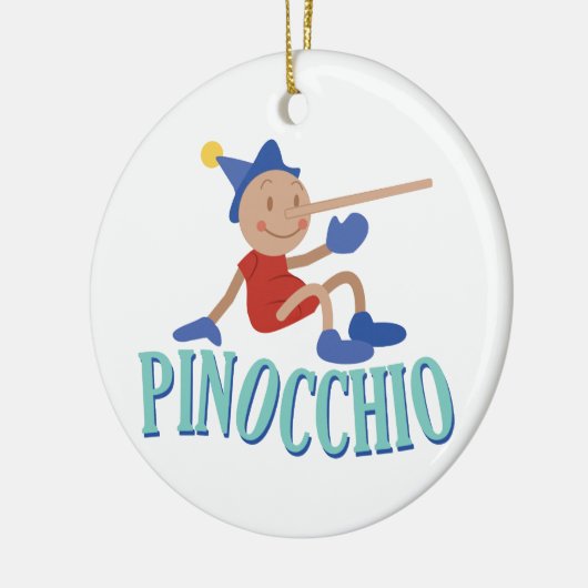 Pinocchio-Kind Keramisch Ornament (Links)