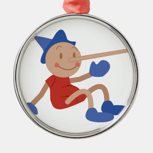 Pinocchio Metalen Ornament (Voorkant)