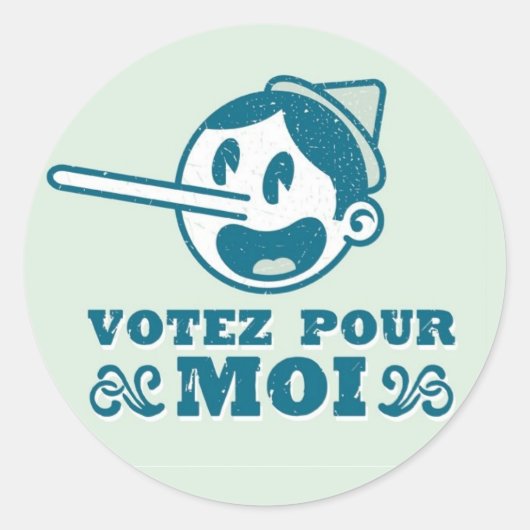 Pinocchio Ronde Sticker (Voorkant)