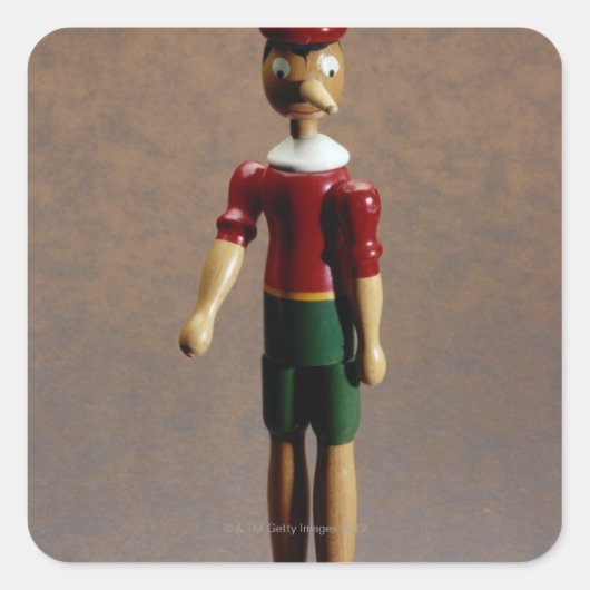 Pinocchio Vierkante Sticker (Voorkant)
