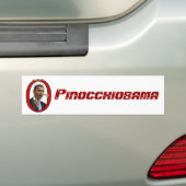 Pinocchiobama-Bumpersticker Bumpersticker (Op auto)