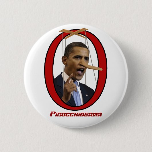 Pinocchiobama-Button Ronde Button 5,7 Cm (Voorkant)