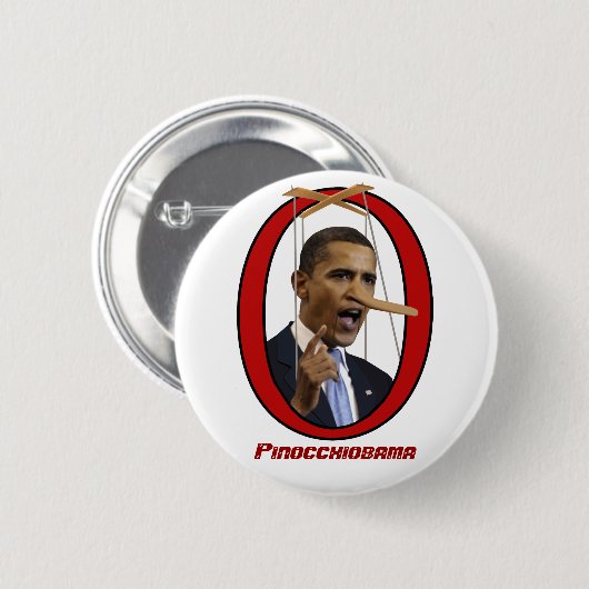 Pinocchiobama-Button Ronde Button 5,7 Cm (Voorkant /achterkant)