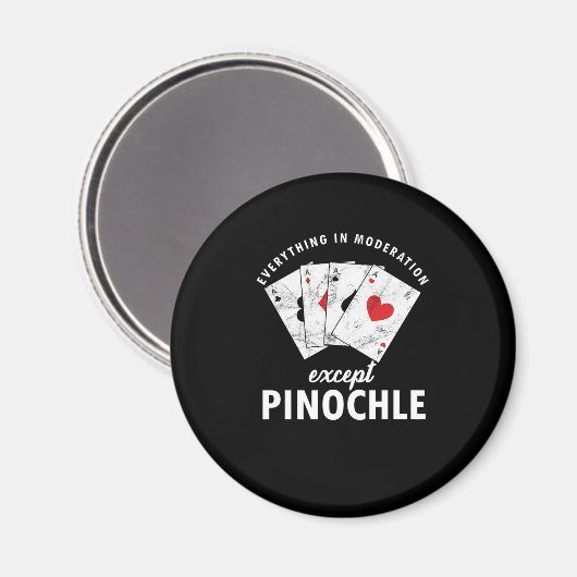 Pinochle Binocle Penuchle Cards Game Gift Magneet (Voorkant / Achterkant)