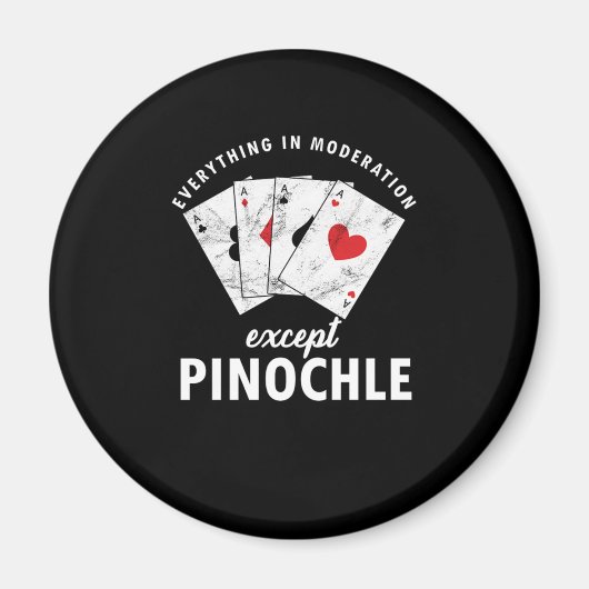Pinochle Binocle Penuchle Cards Game Gift Magneet (Voorkant)