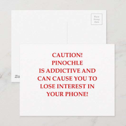 PINOCHLE BRIEFKAART (Voorkant / Achterkant)