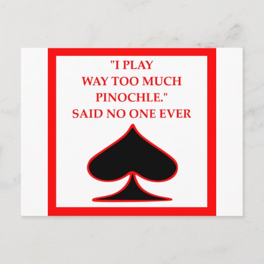 PINOCHLE BRIEFKAART (Voorkant)