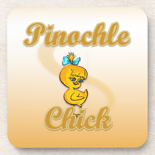 Pinochle Chick Bier Onderzetter (Voorkant)