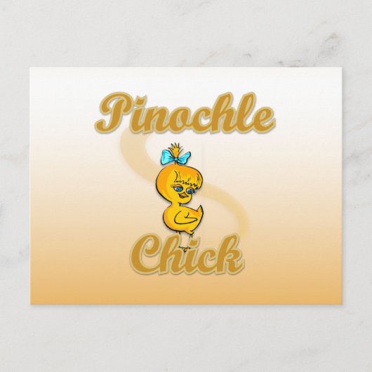 Pinochle Chick Briefkaart (Voorkant)