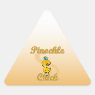 Pinochle Chick Sticker