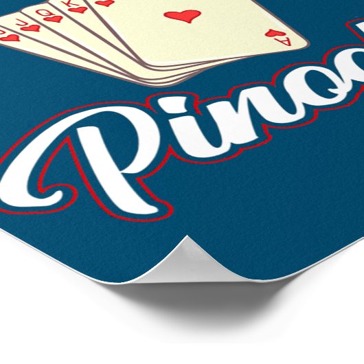 Pinochle Game Rules Cards Double Deck Points Poster (Hoek)