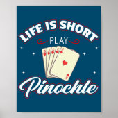 Pinochle Game Rules Cards Double Deck Points Poster (Voorkant)