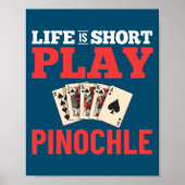 Pinochle Game Rules Cards Double Deck Points Poster (Voorkant)
