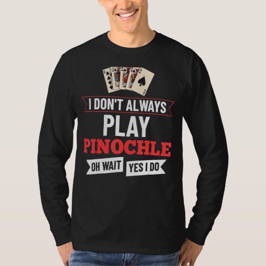 Pinochle Game Rules Cards Double Deck Points T-shirt (Voorkant)