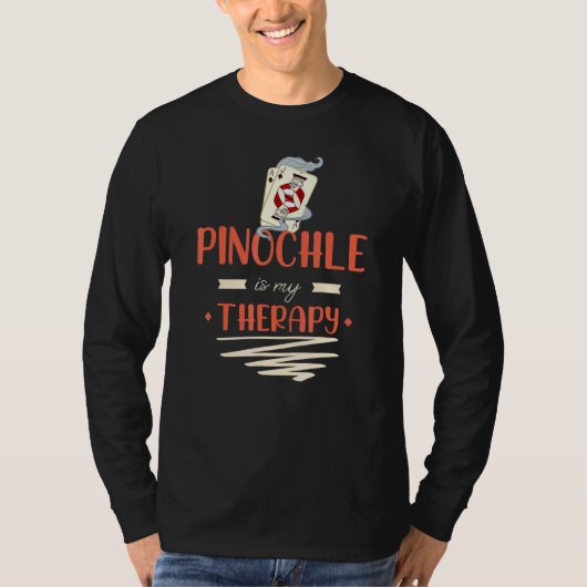 Pinochle Game Rules Kaarten Dubbeldecoderen punten T-shirt (Voorkant)