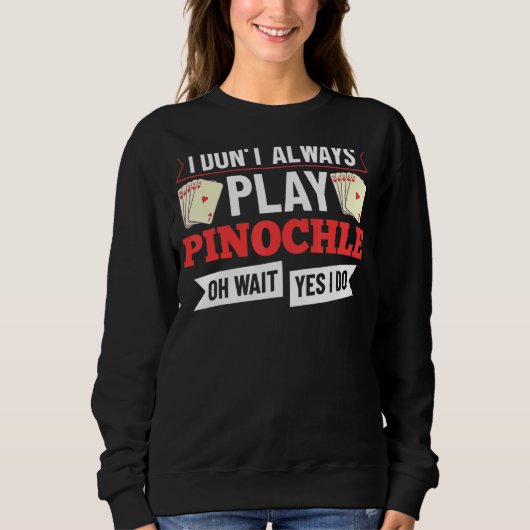 Pinochle Game Rules Kaarten Dubbeldecoderen punten Trui (Voorkant)