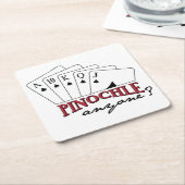 Pinochle Iemand? Kartonnen Onderzetters (Schuin)