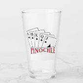 Pinochle-kaarten Glas (Voorkant)