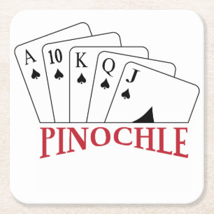 Pinochle-kaarten Kartonnen Onderzetters