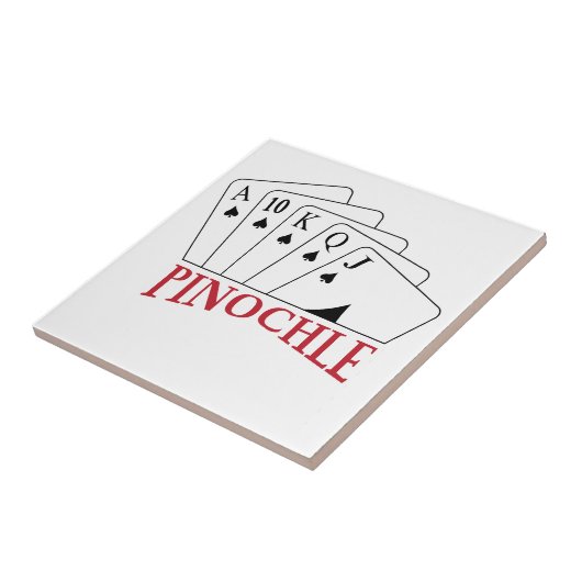 Pinochle-kaarten Tegeltje (Zijkant)